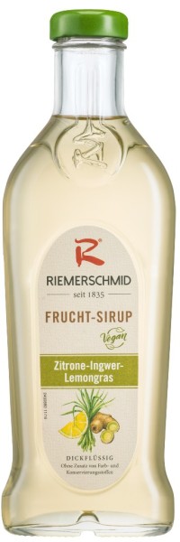 Riemerschmid Zitrone-Ingwer-Lemongras Fruchtsirup 0,5 l