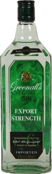Greenall's London Dry Gin Export Strength 1 Liter