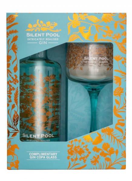 Silent Pool Gin 0,7 Liter mit Glas in Geschenkverpackung