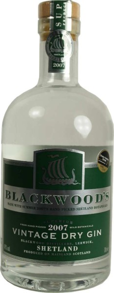 Blackwoods Vintage Dry Gin 2007 0,7 Liter