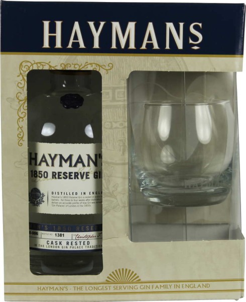 Haymans 1850 Reserve Gin 0,7l in Geschenkpackung mit Glas