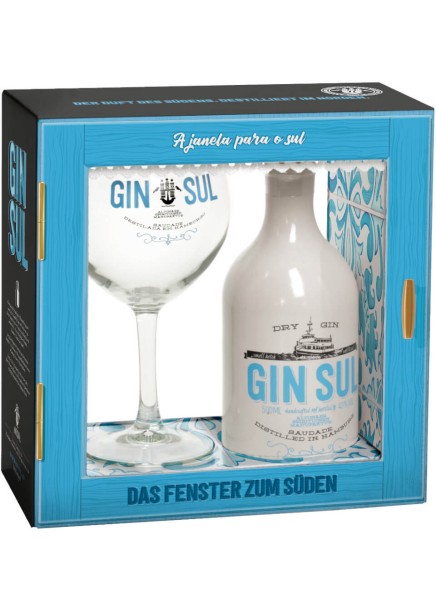 Gin Sul 0,5 Liter mit Glas in Geschenkpackung