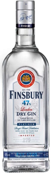 Finsbury Platinum London Dry Gin 47 0,7 Liter